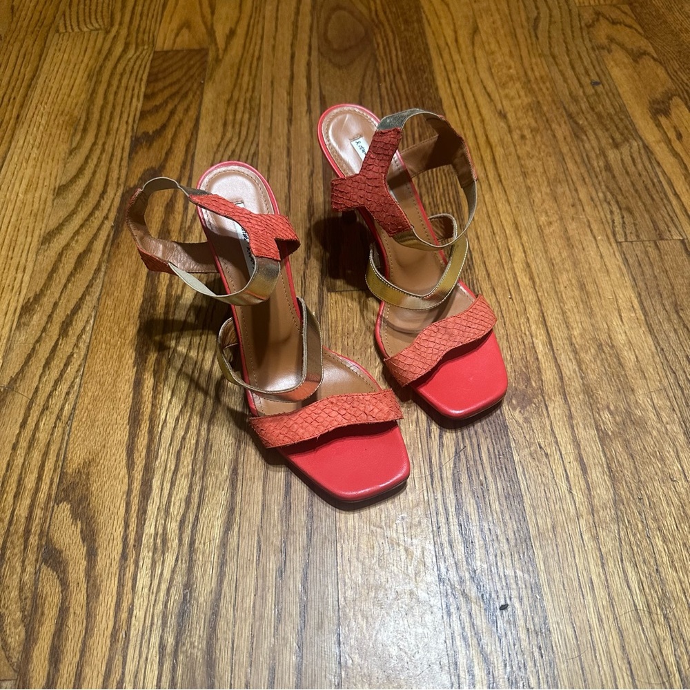 & other stories leather sandals heels size 8